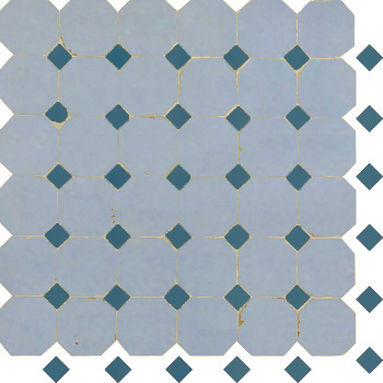 Mosaic House Moroccan tile Kora MDV 17-28 Sky Blue,   Teal, blue, green   solid zellige, mosaic, zellij, field, pattern, glaze, simple, classic, octagonal 